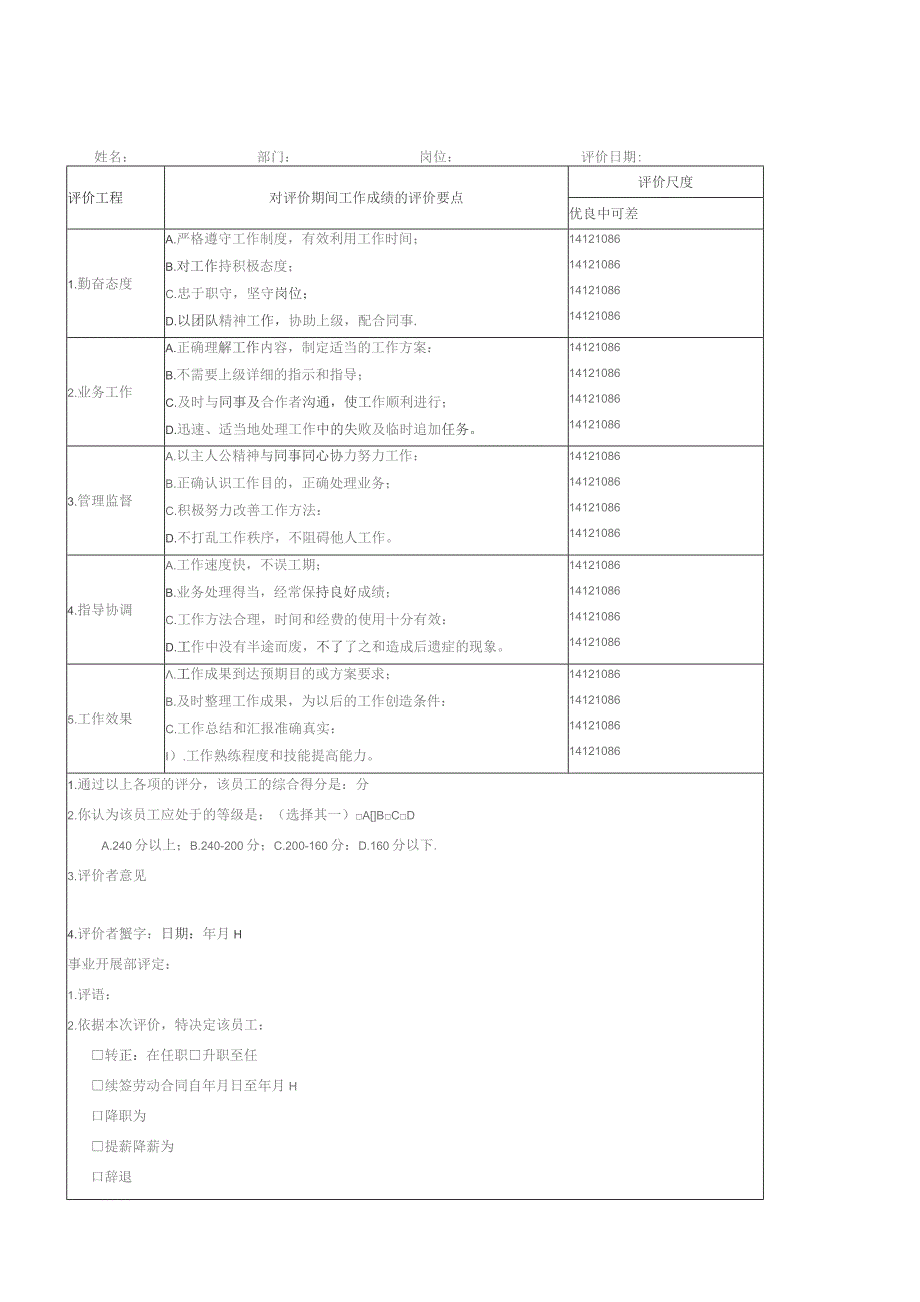 员工绩效评价表.docx_第1页