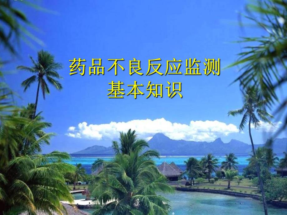 药品不良反应监测基本知识.ppt_第1页