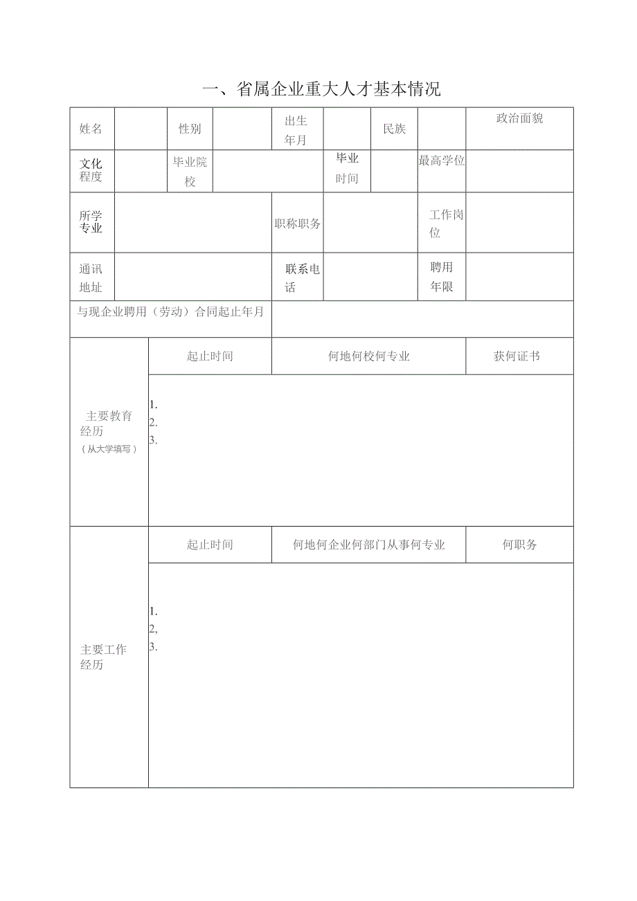 省属企业重大人才资助项目申报表.docx_第3页