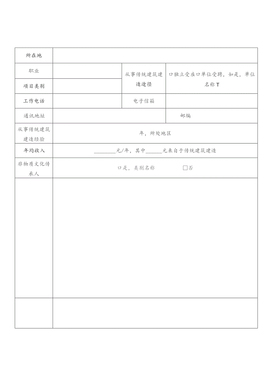 福建省传统建筑修缮技艺传承人和传统建筑修缮工匠申报表.docx_第3页