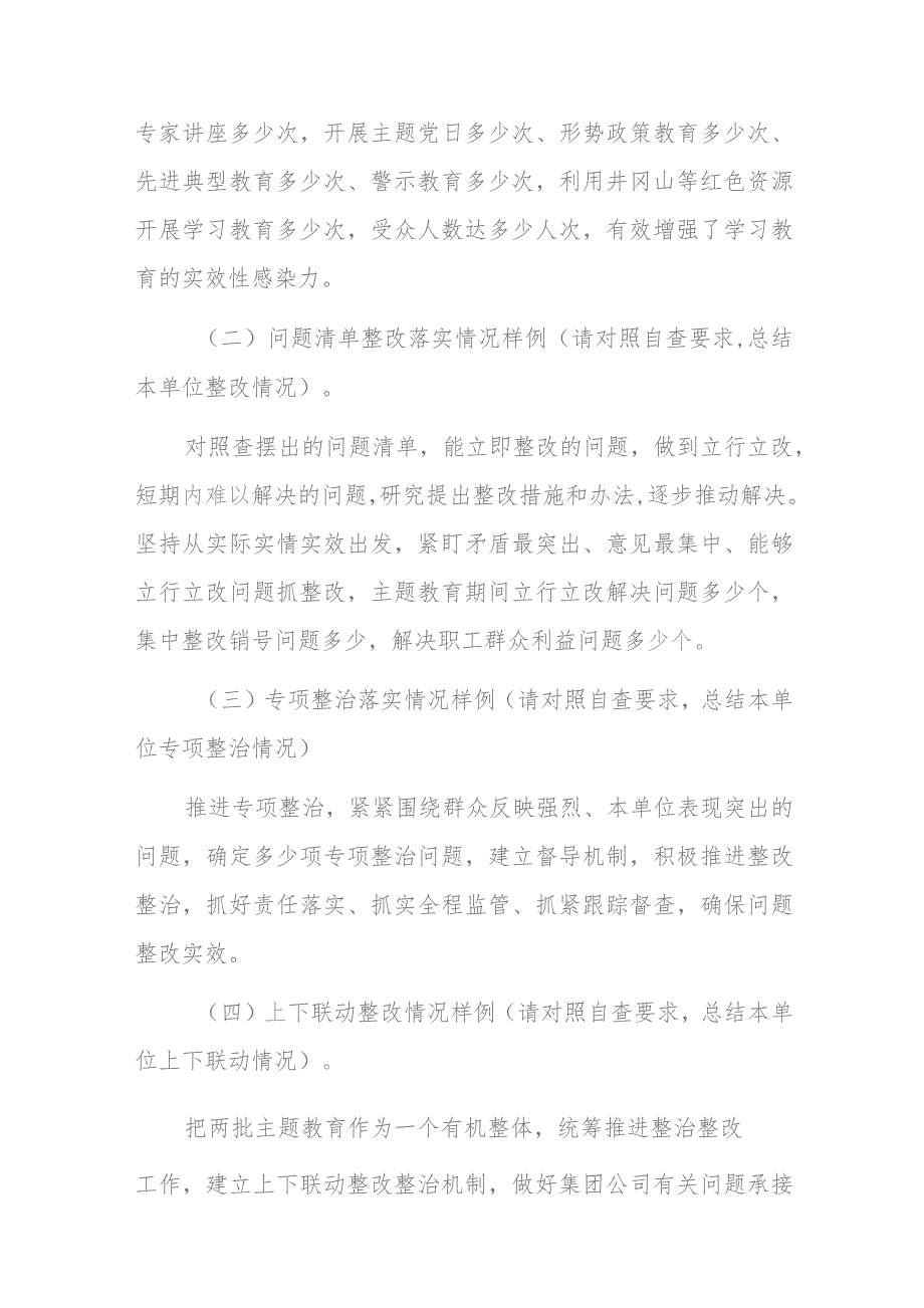 主题教育整改落实情况“回头看”情况专项自查报告范文2篇.docx_第2页