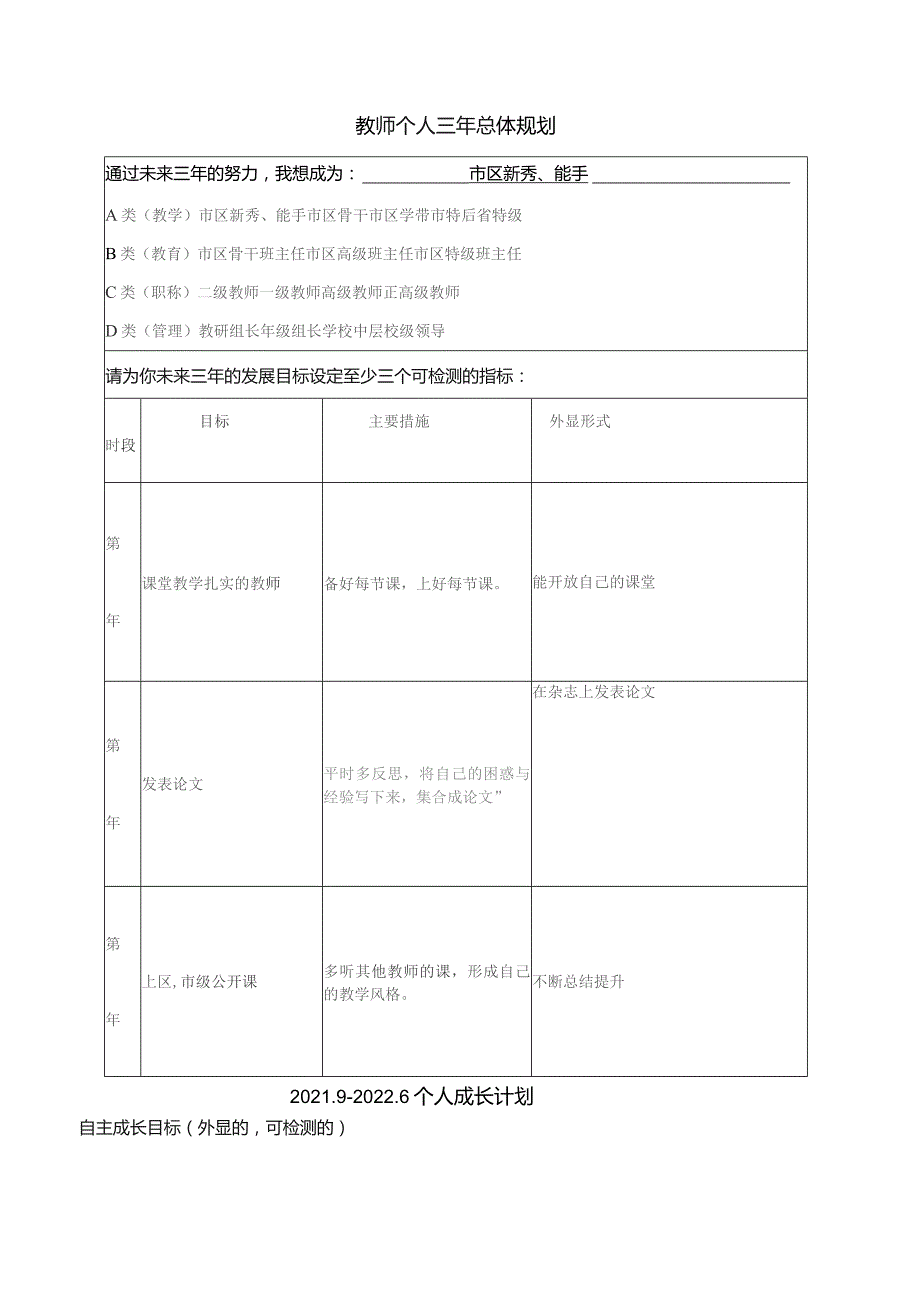 薛家实验小学教师专业成长规划书.docx_第3页