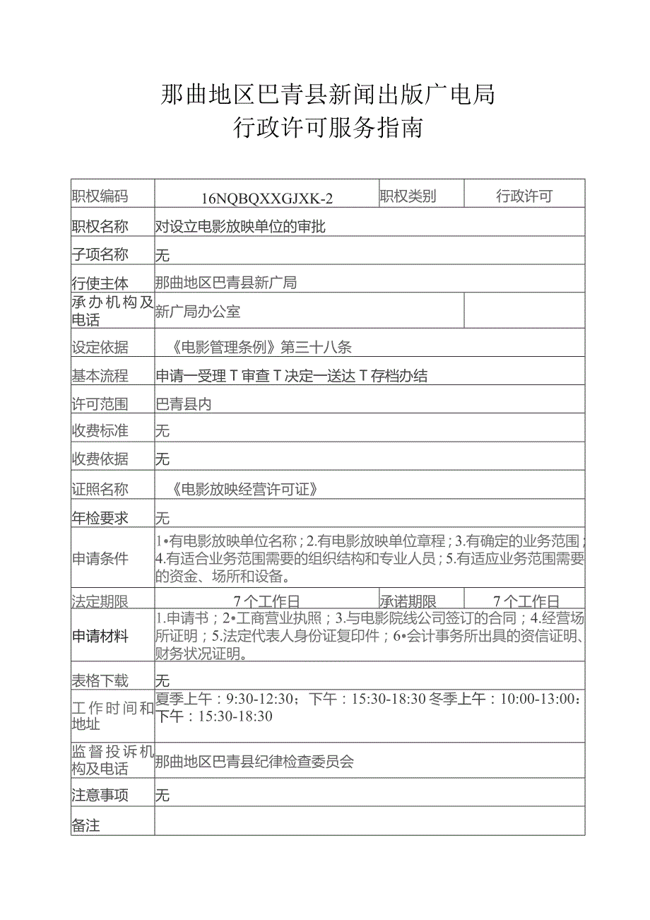 那曲地区巴青县新闻出版广电局行政许可服务指南.docx_第2页