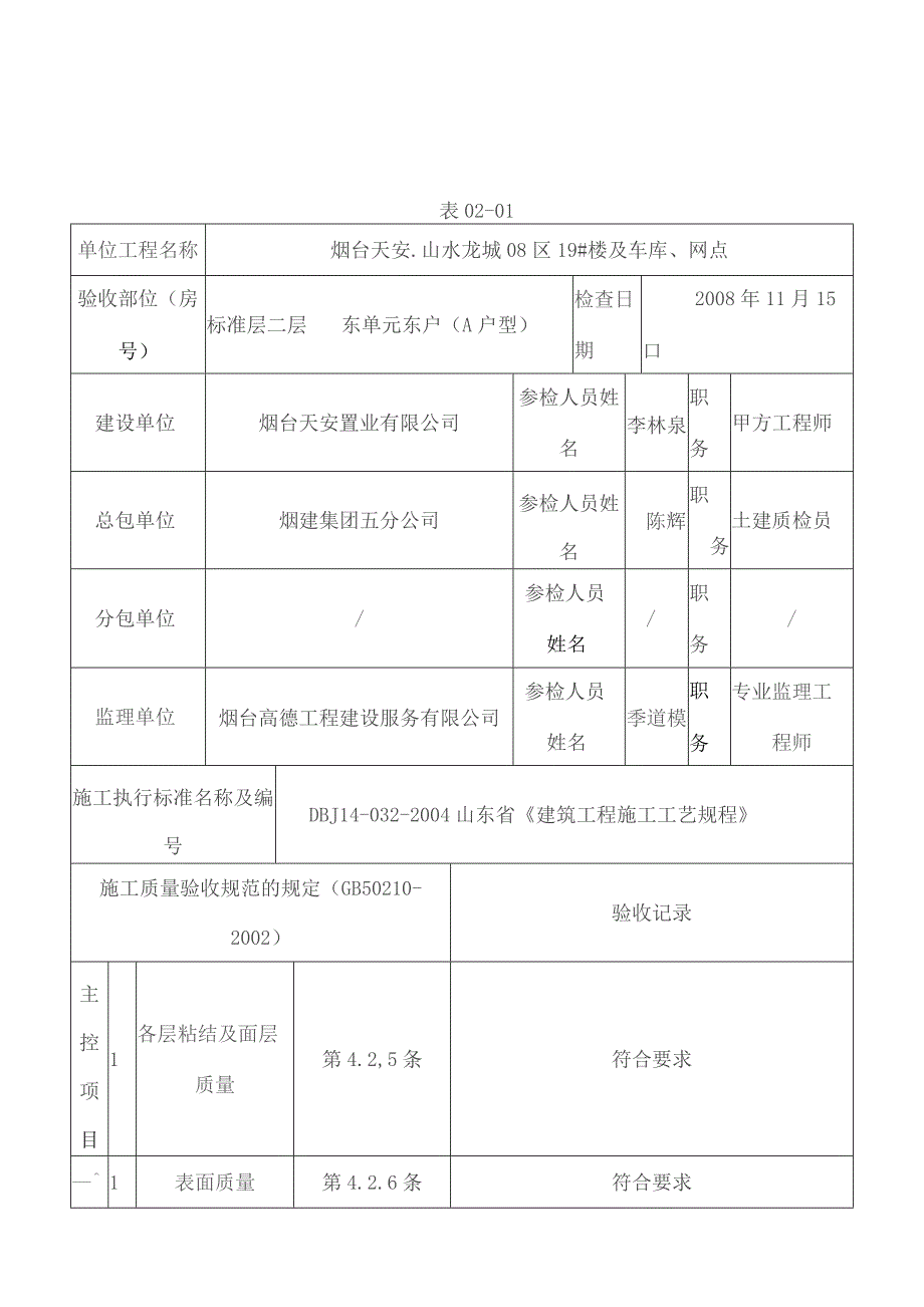 一般抹灰工程分户检验批质量验收记录表.docx_第3页