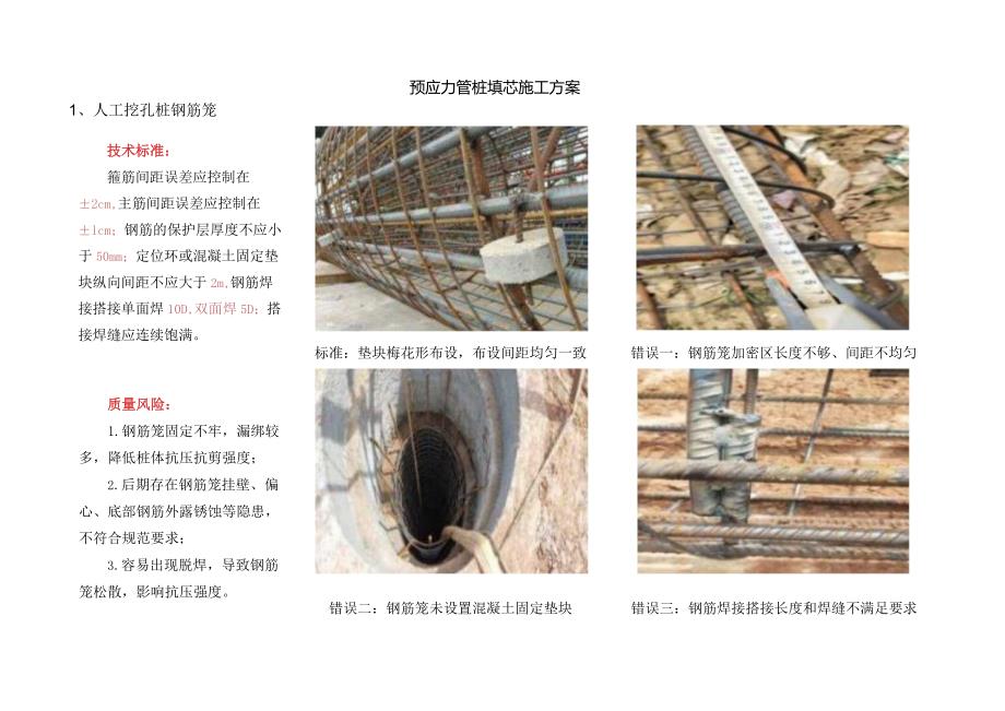 预应力管桩填芯施工方案.docx_第1页