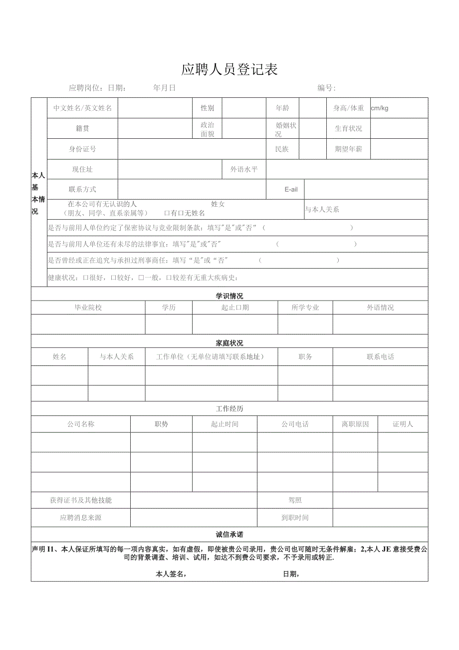 应聘人员登记表.docx_第1页