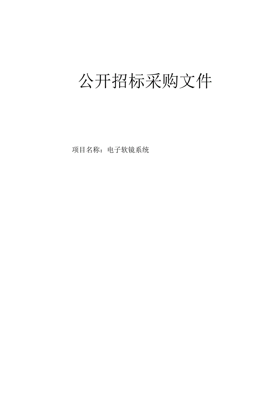 医院电子软镜系统招标文件.docx_第1页