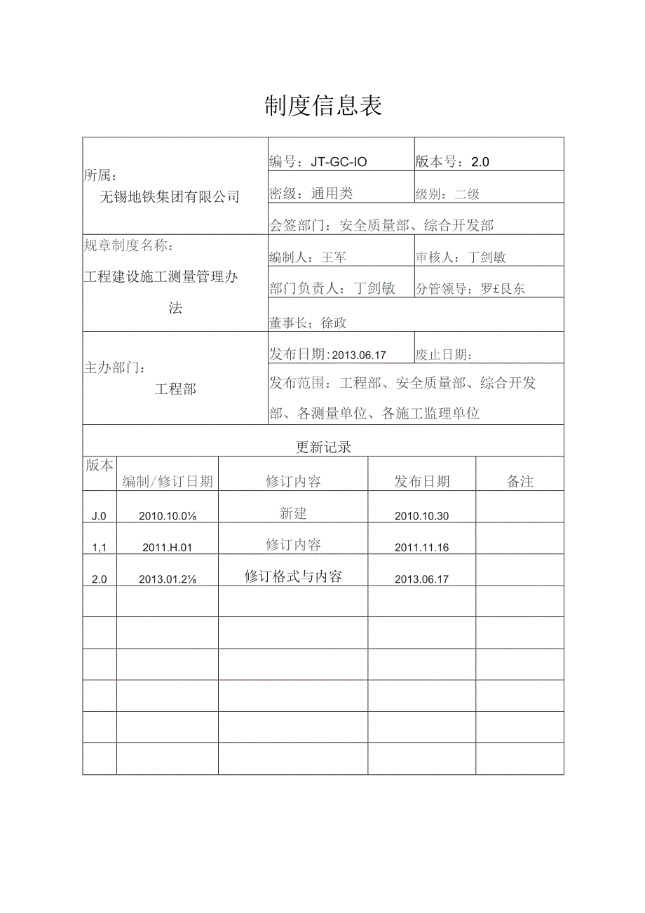 JT-GC-10工程建设施工测量管理办法0617.docx_第1页