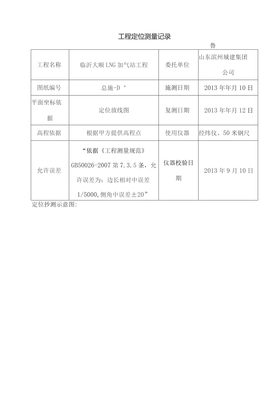 工程定位测量记录汇总.docx_第1页