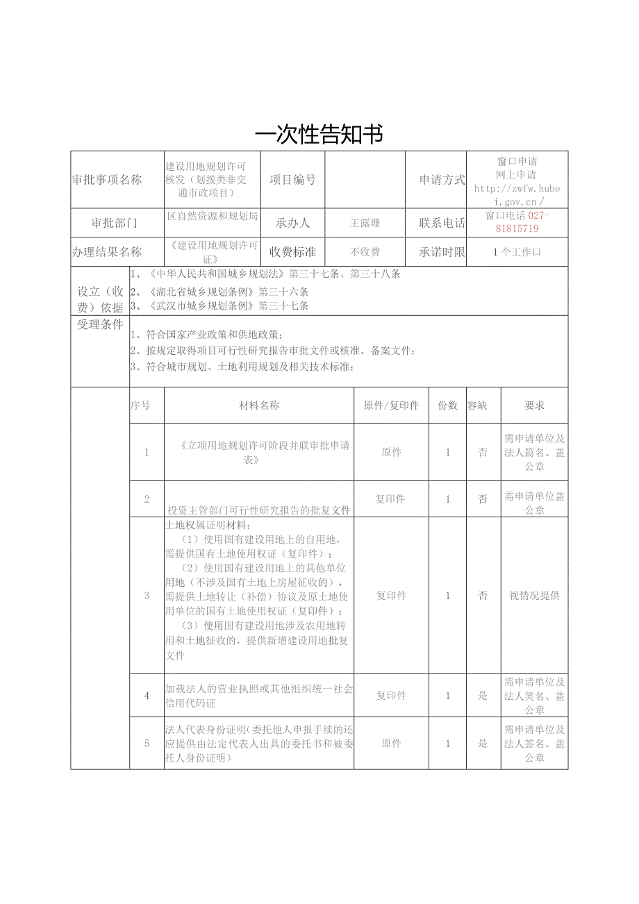 （2）建设用地规划许可核发（划拨类非交通市政项目）.docx_第1页