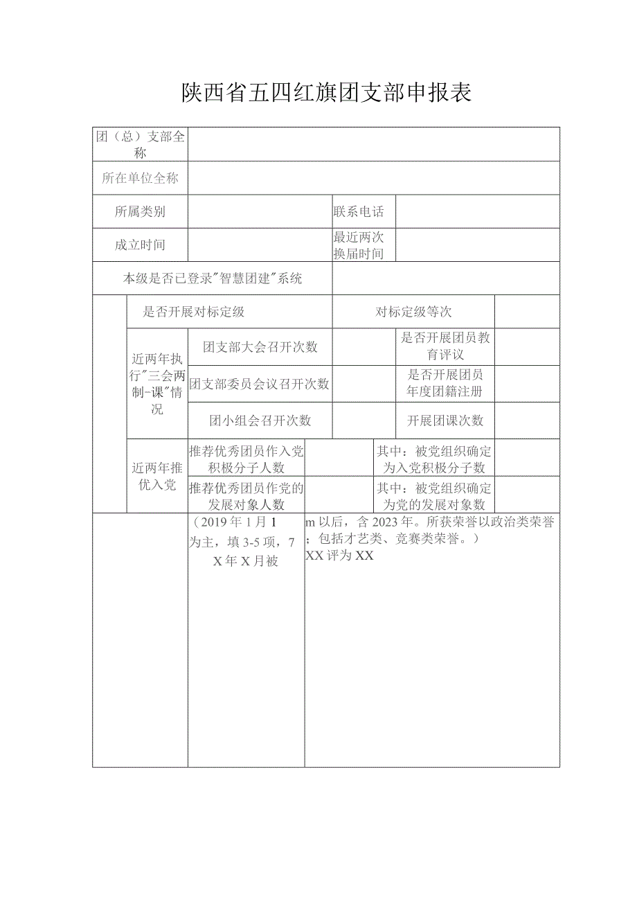 陕西省五四红旗团支部申报表.docx_第1页