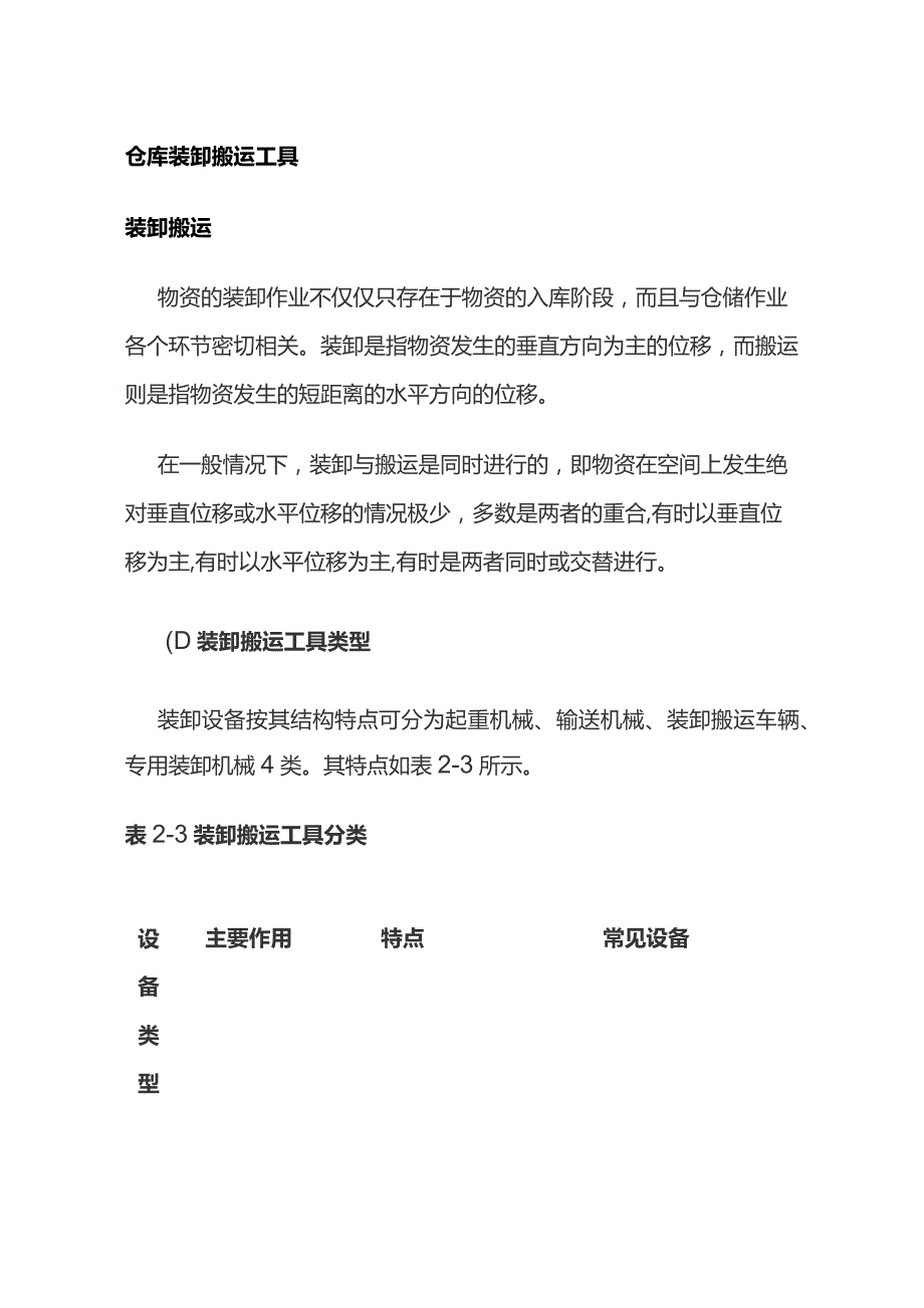 仓库装卸搬运工具.docx_第1页