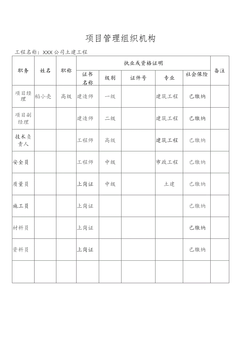 项目管理组织机构.docx_第1页