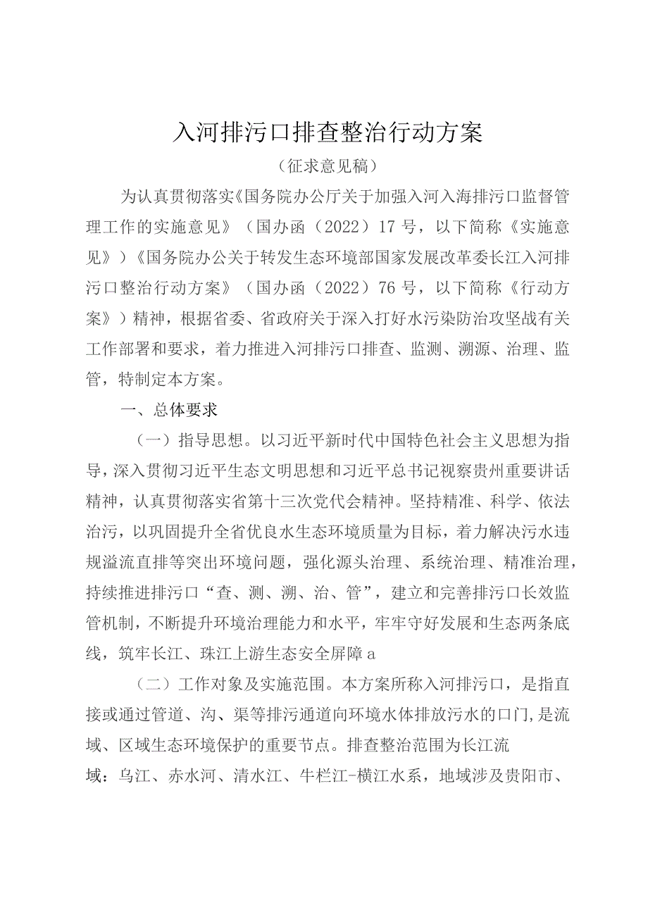 入河排污口排查整治行动方案.docx_第1页