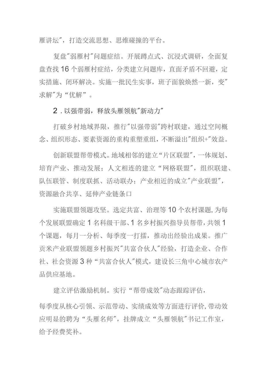 “头雁效应”赋能乡村振兴经验交流材料.docx_第2页