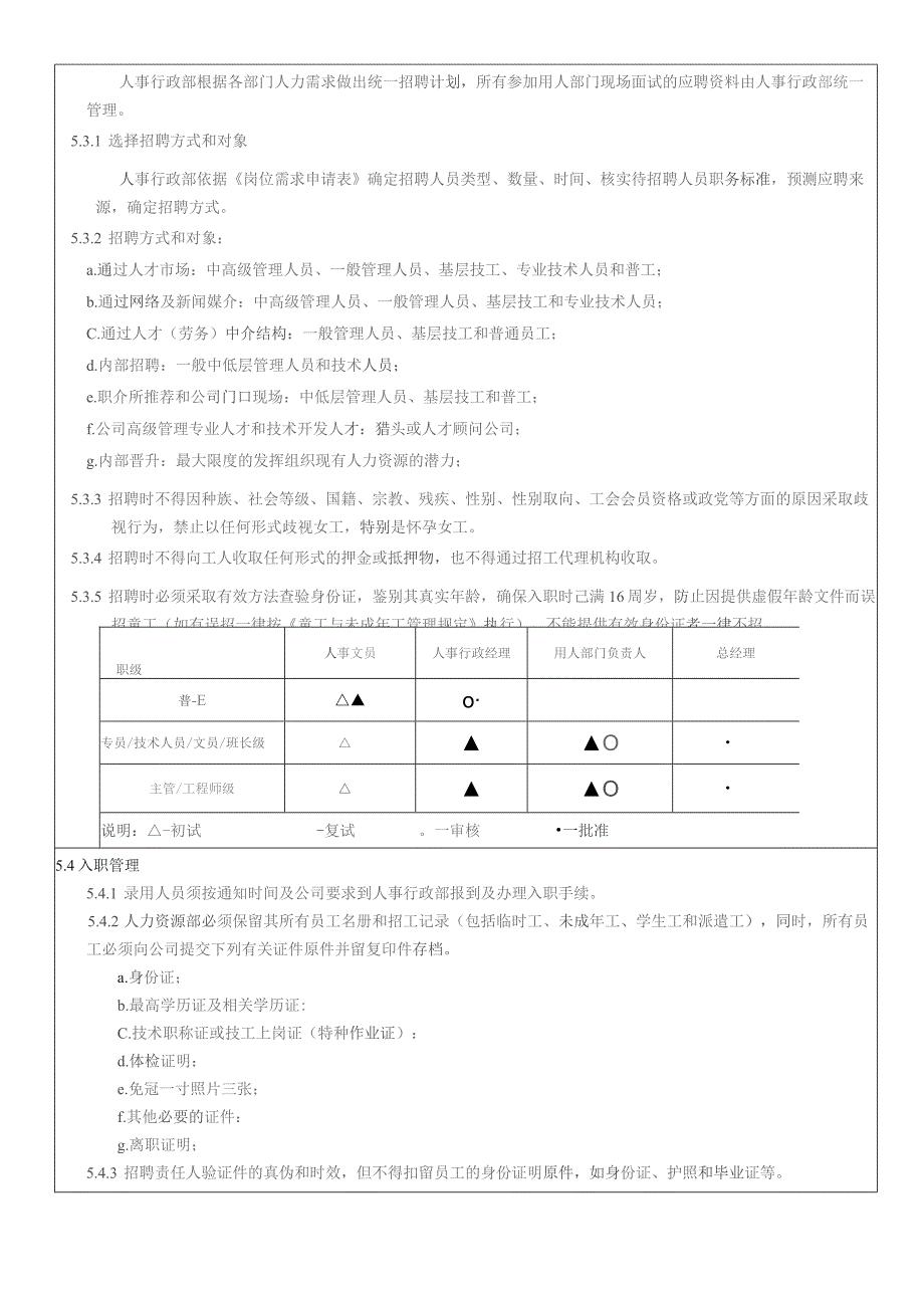 XX公司企业招聘入职管理规定.docx_第3页