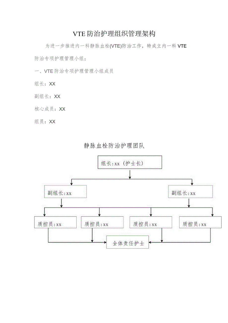 VTE防治护理组织管理架构.docx_第1页