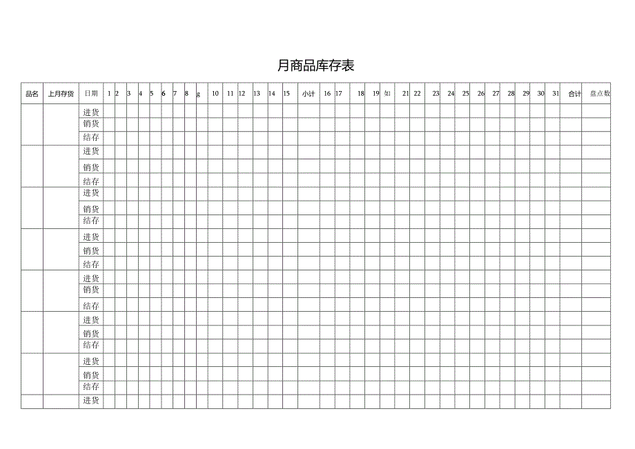 商品库存表格.docx_第1页