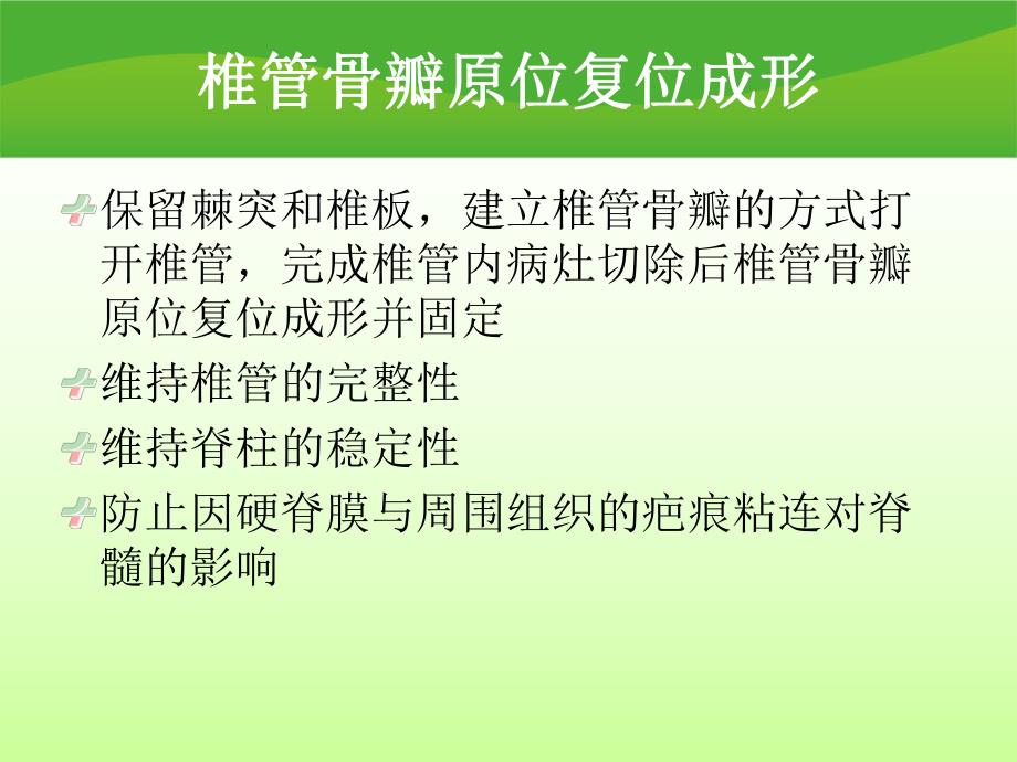 椎管骨瓣回植成形术在椎管内肿瘤手术中的应用.ppt_第3页