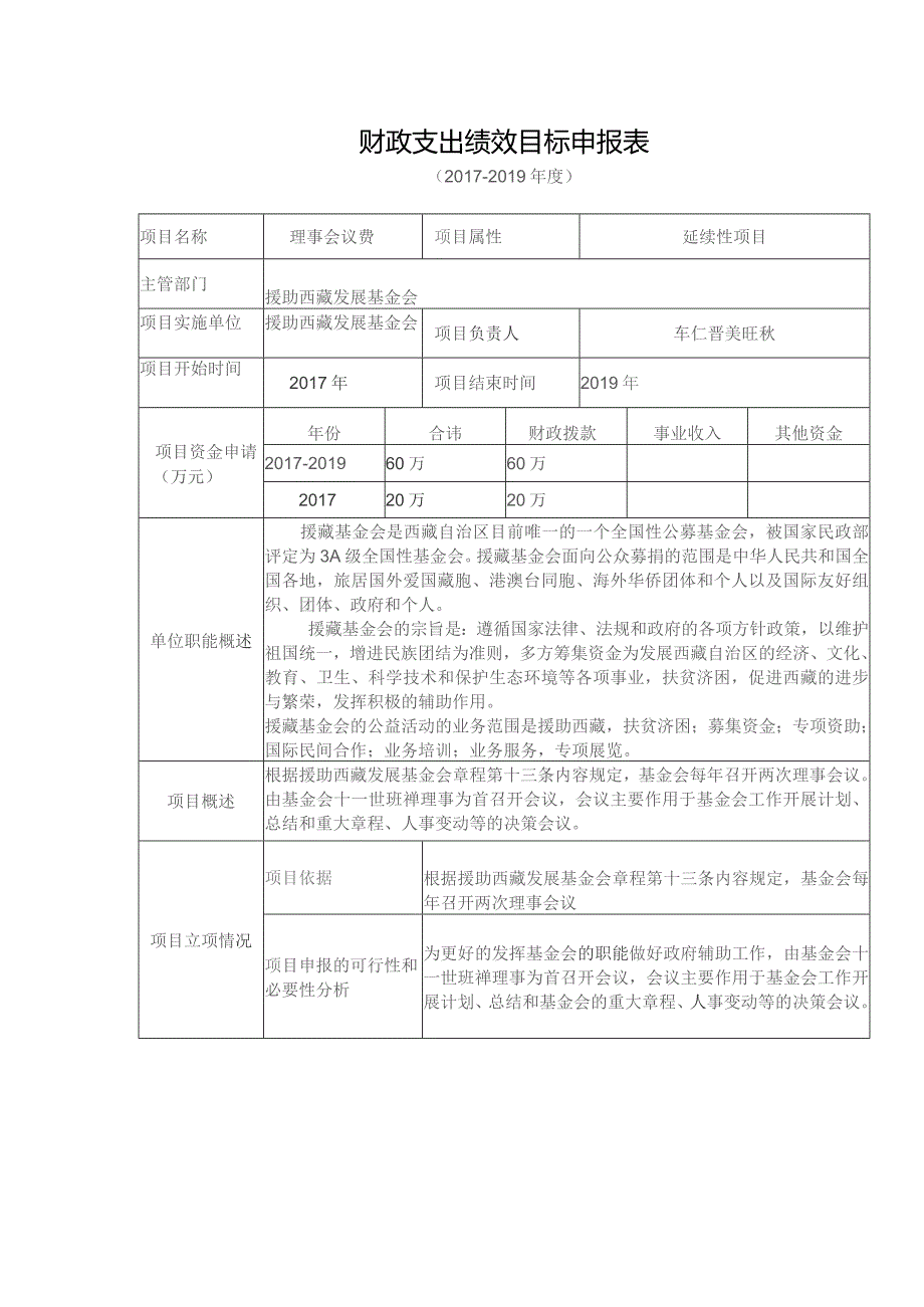 财政支出绩效目标申报表.docx_第1页