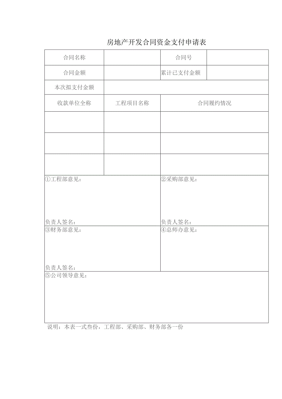 房地产开发合同资金支付申请表.docx_第1页