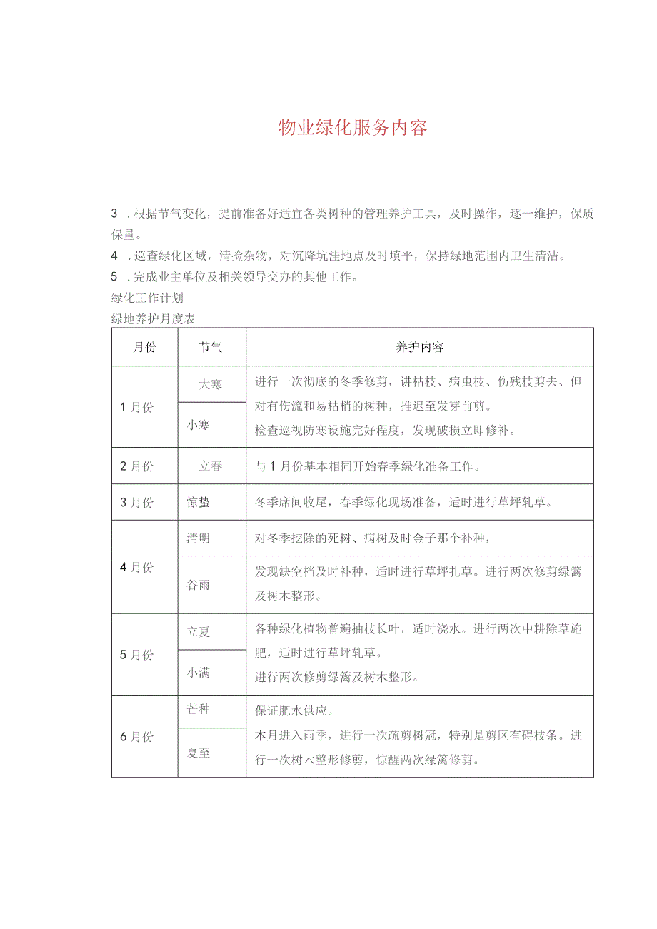 物业绿化服务内容.docx_第1页