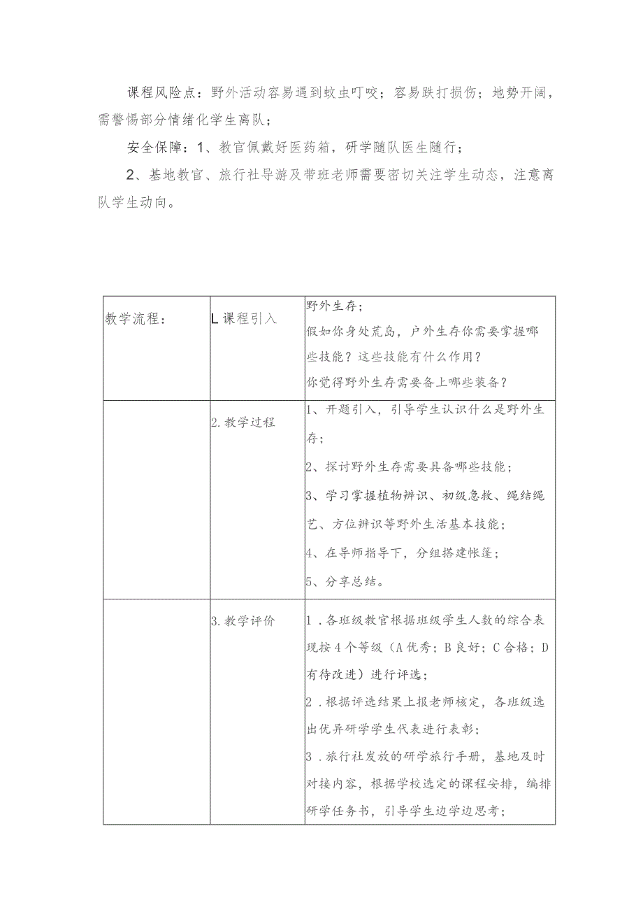 野外生存研学课程实施方案.docx_第2页