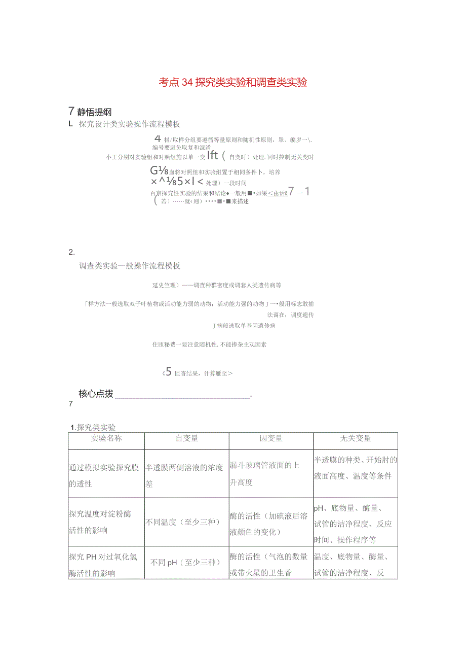 考点34探究类实验和调查类实验.docx_第1页