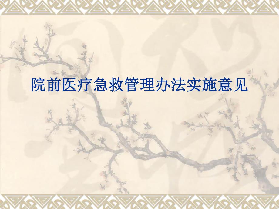 四川省院前医疗急救管理办法实施意见 .ppt_第1页