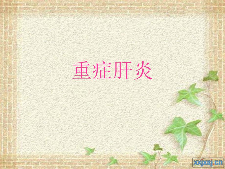 疾病查房重症肝炎（精品PPT） .ppt_第1页