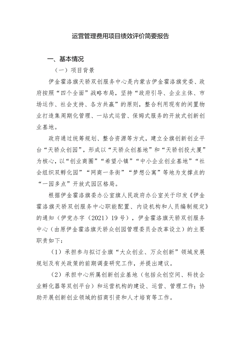 运营管理费用项目绩效评价简要报告.docx_第2页