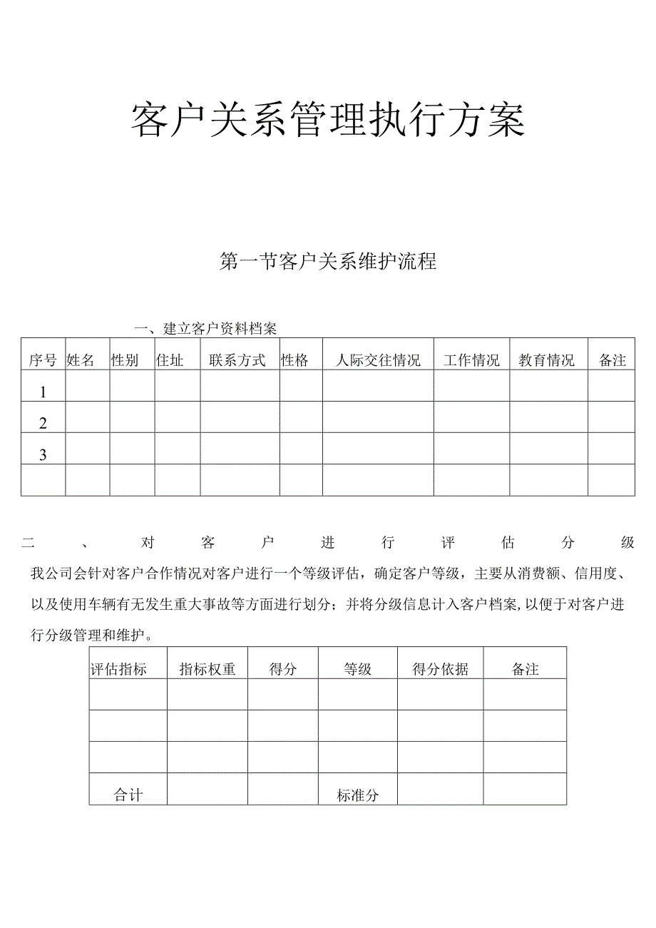 客户关系管理执行方案.docx_第1页