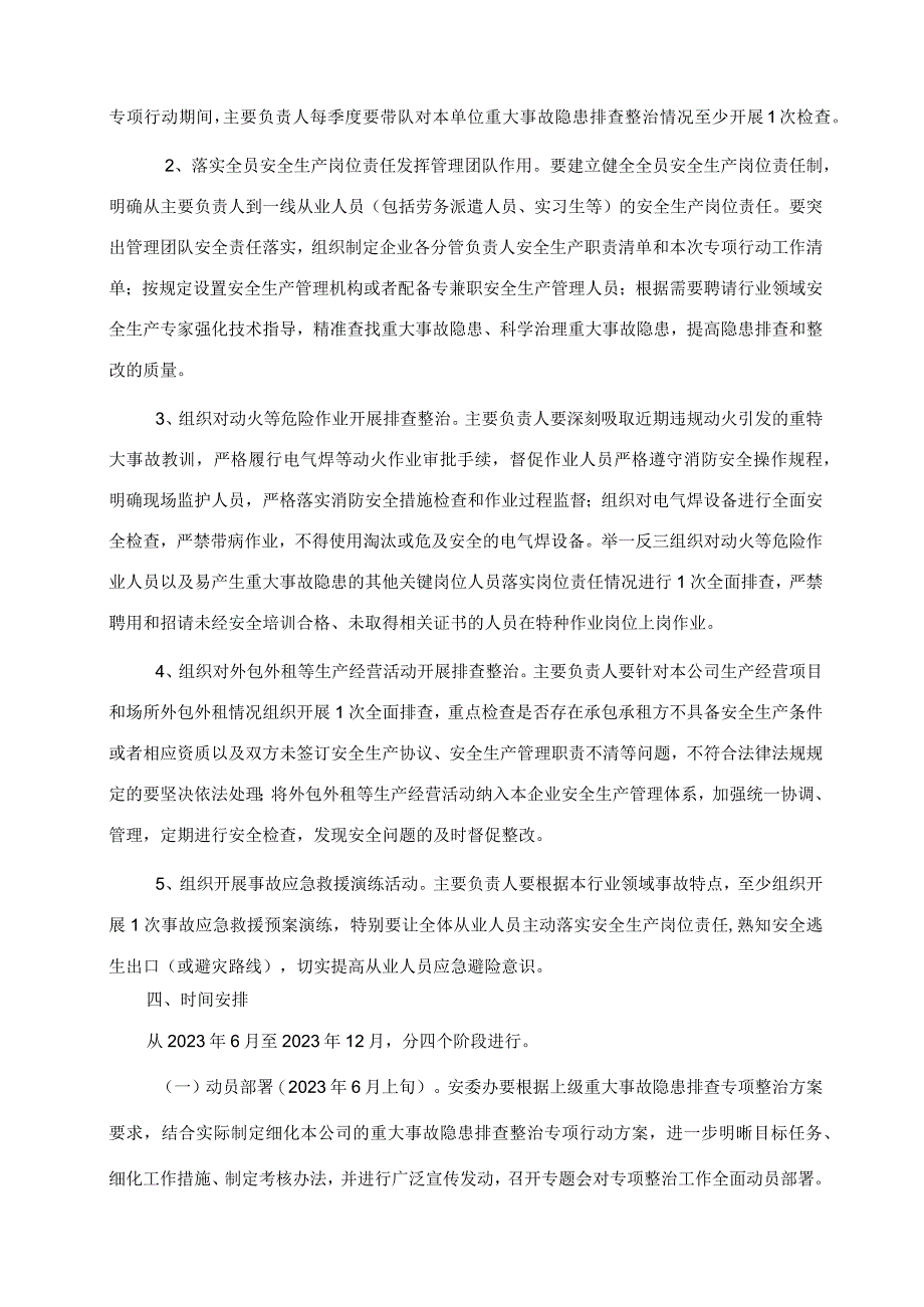 重大事故隐患专项行动实施方案模板.docx_第2页