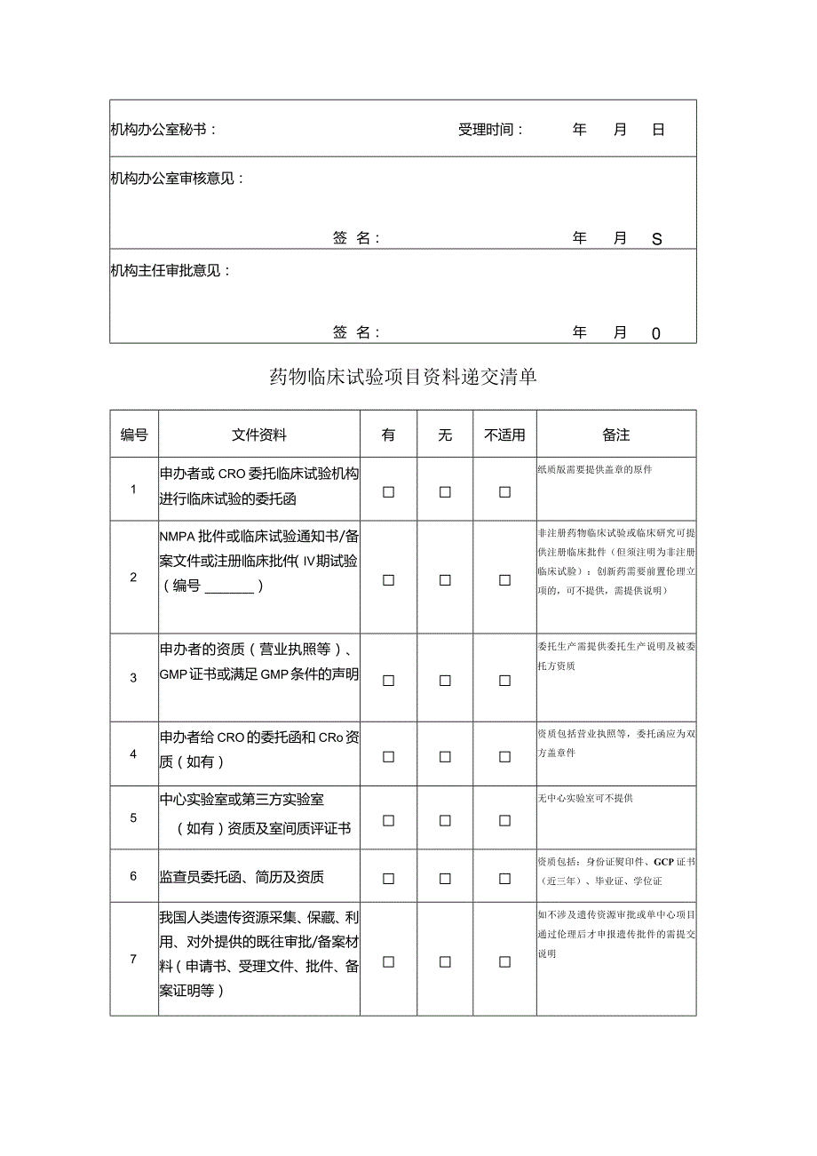 药物临床试验立项申请表.docx_第2页