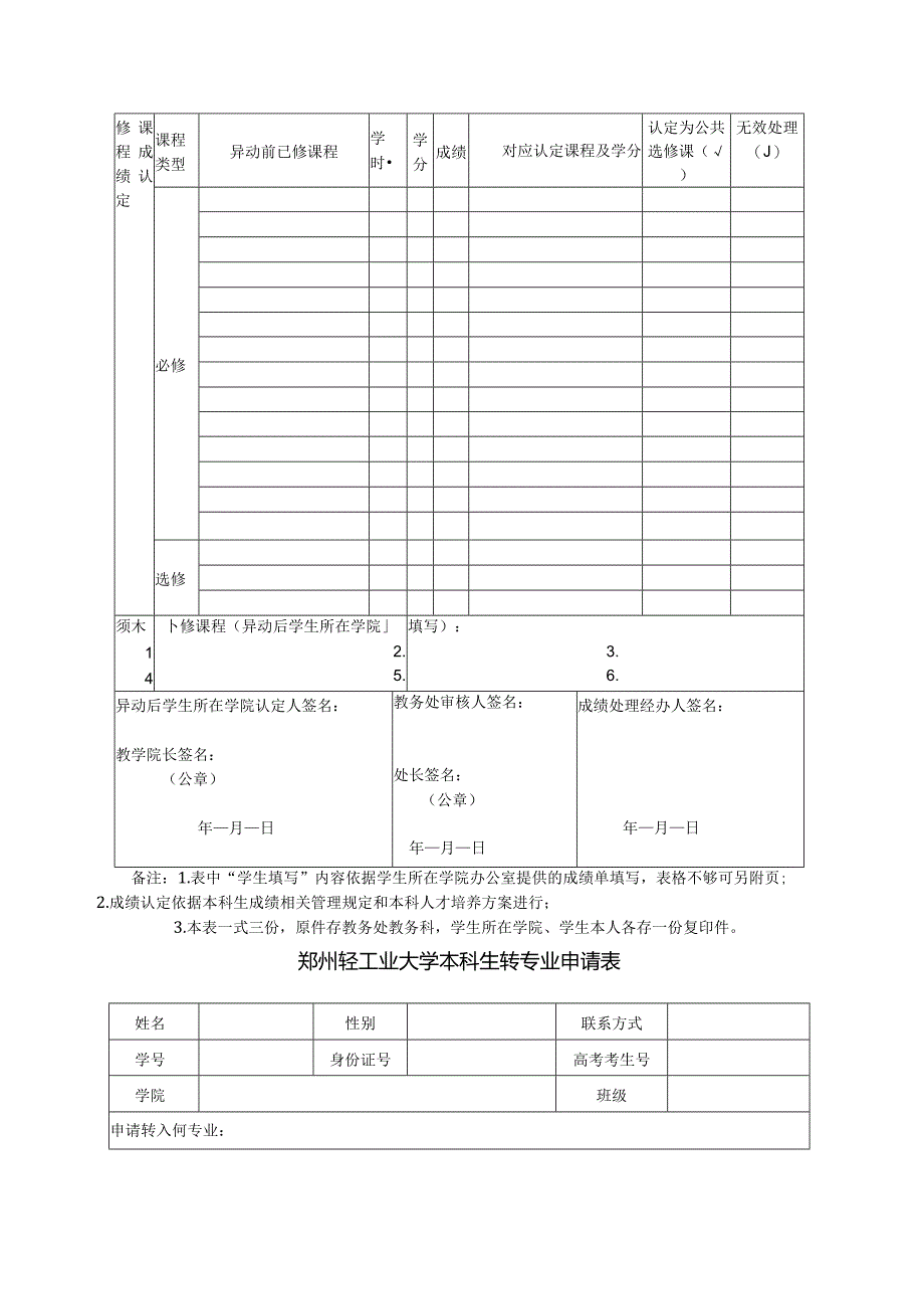 郑州轻工业大学本科生转学申请表转出.docx_第3页