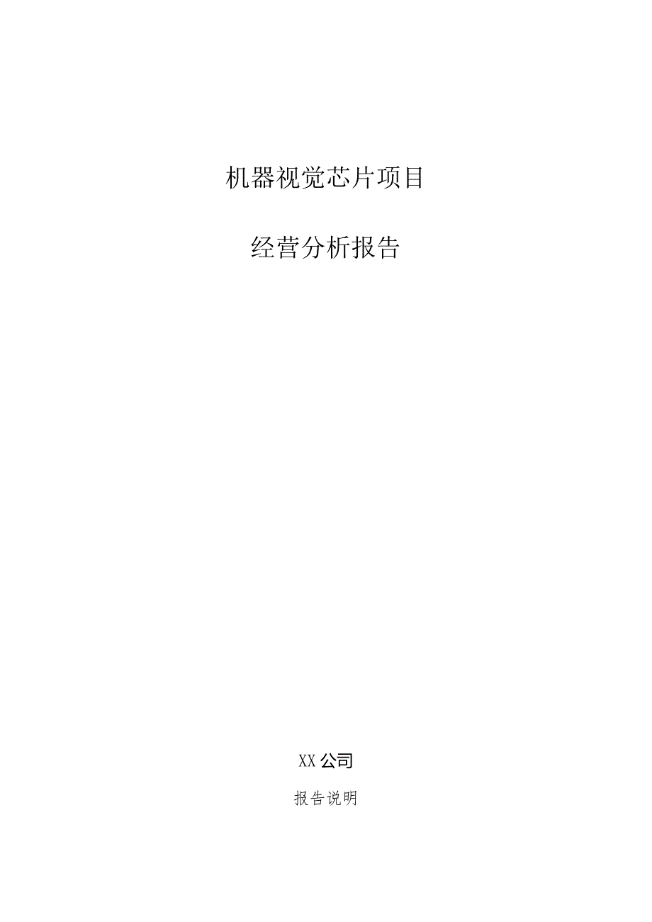 机器视觉芯片项目经营分析报告.docx_第1页