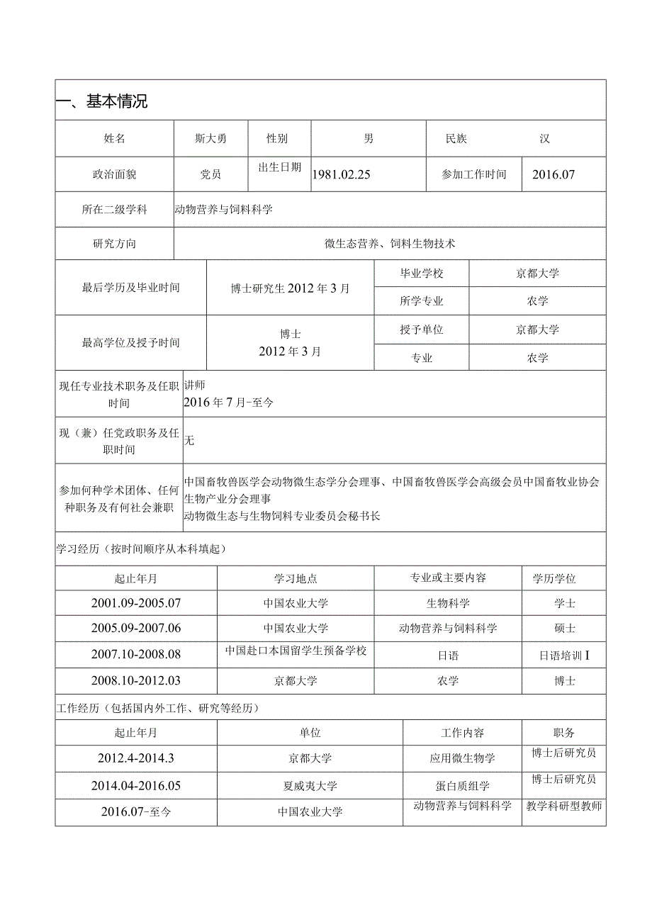 职工2016071中国农业大学专业技术职务聘任审批表.docx_第3页