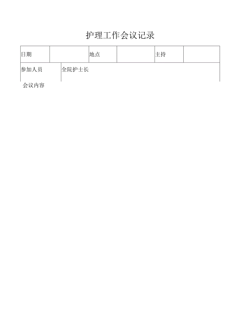 护理工作会议记录.docx_第1页