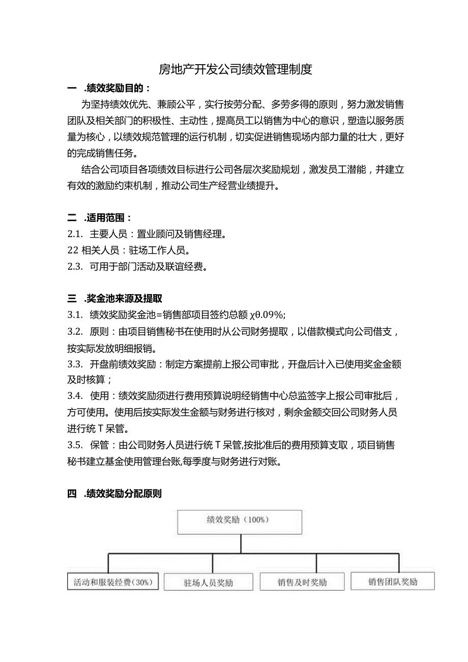 房地产开发公司绩效管理制度.docx_第1页