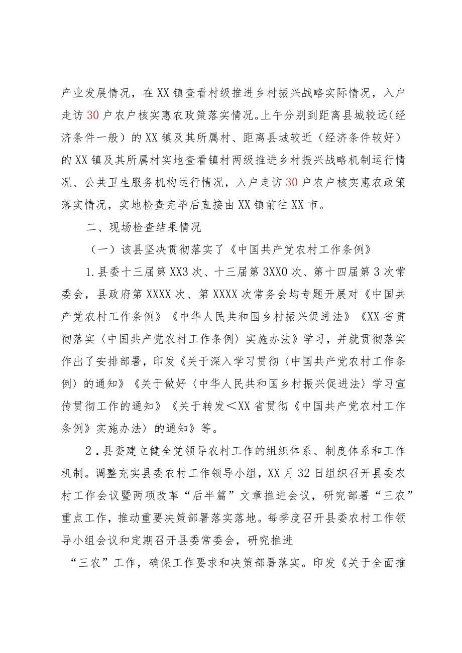 乡村振兴实绩考核现场检查报告.docx_第2页