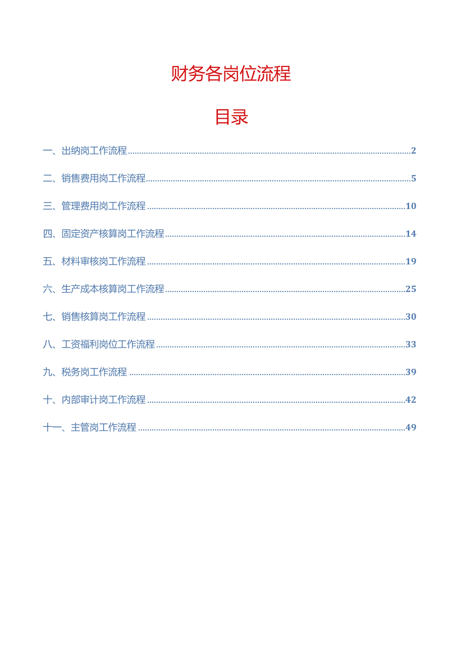 工厂财务各岗位工作流程.docx_第1页