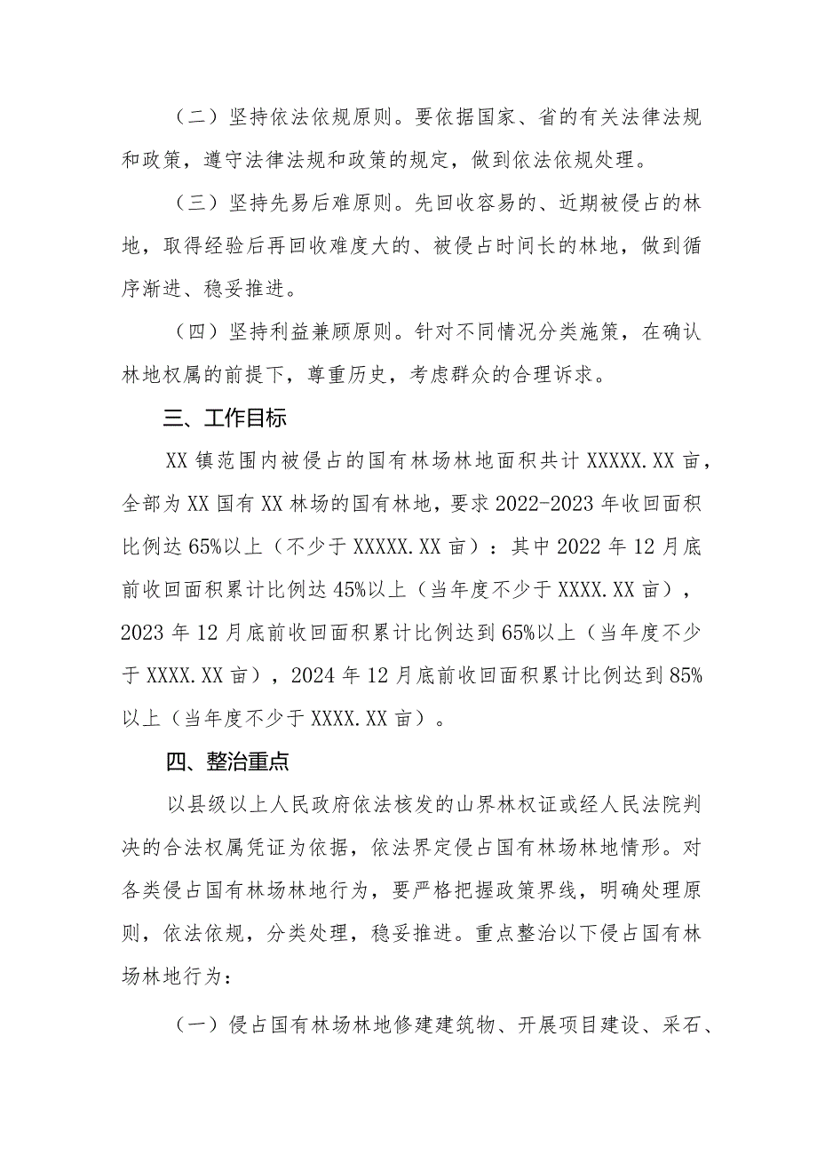 XX镇国有林场被侵占林地综合整治工作方案.docx_第2页