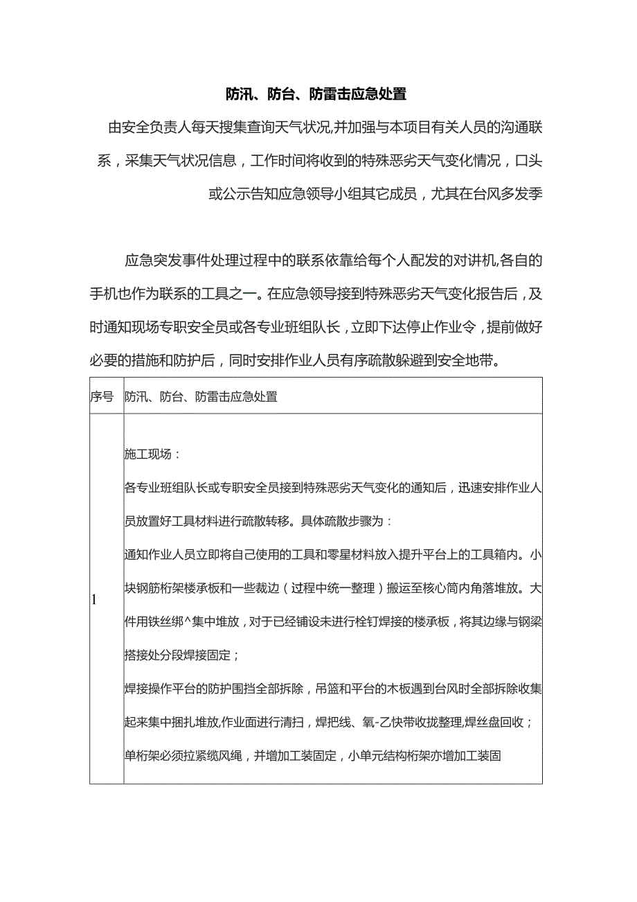 防汛、防台、防雷击应急处置.docx_第1页