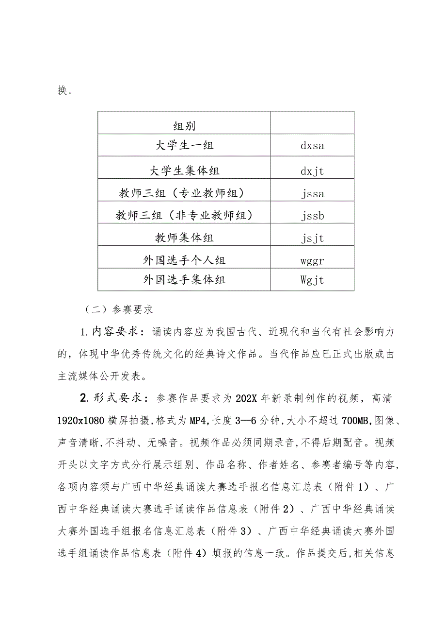 广西XX工程技术学院关于组织人员参加全国第四届中华经典诵写讲大赛的通知（2022年）.docx_第2页