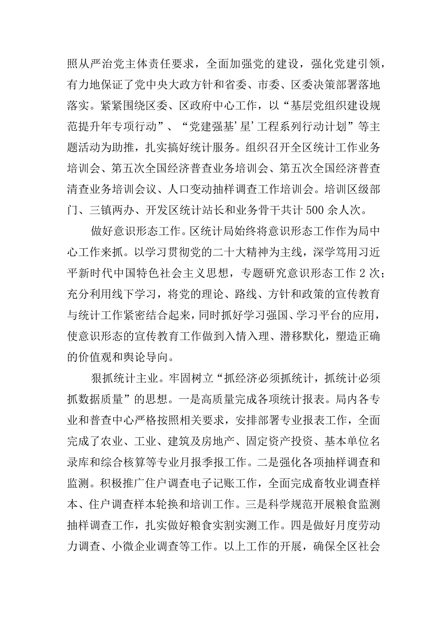 区统计局2023年工作情况总结报告及下一步计划.docx_第2页