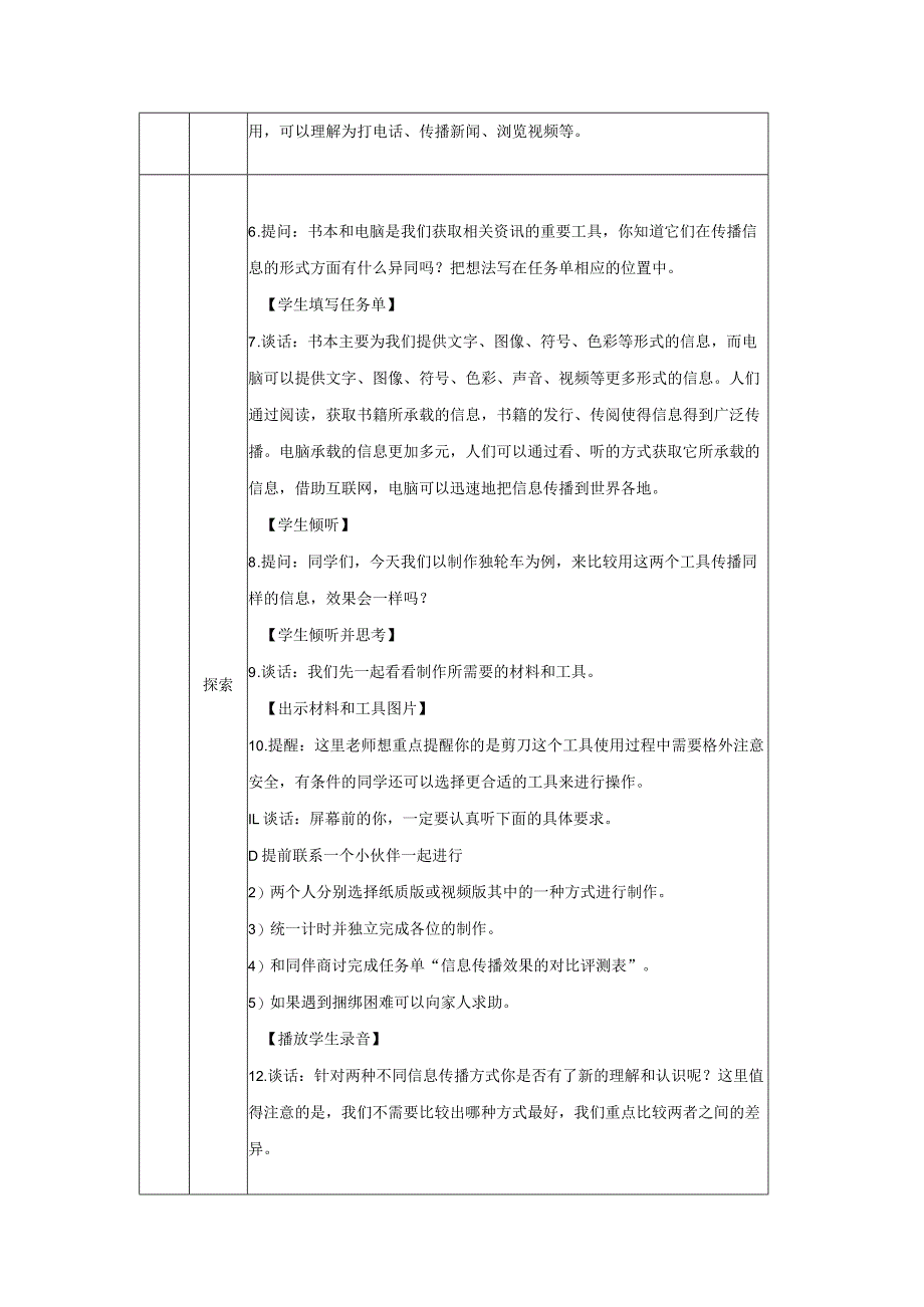 全国优质课一等奖小学六年级教科版科学《信息的交流传播》教学设计+学习任务单+课后练习.docx_第2页