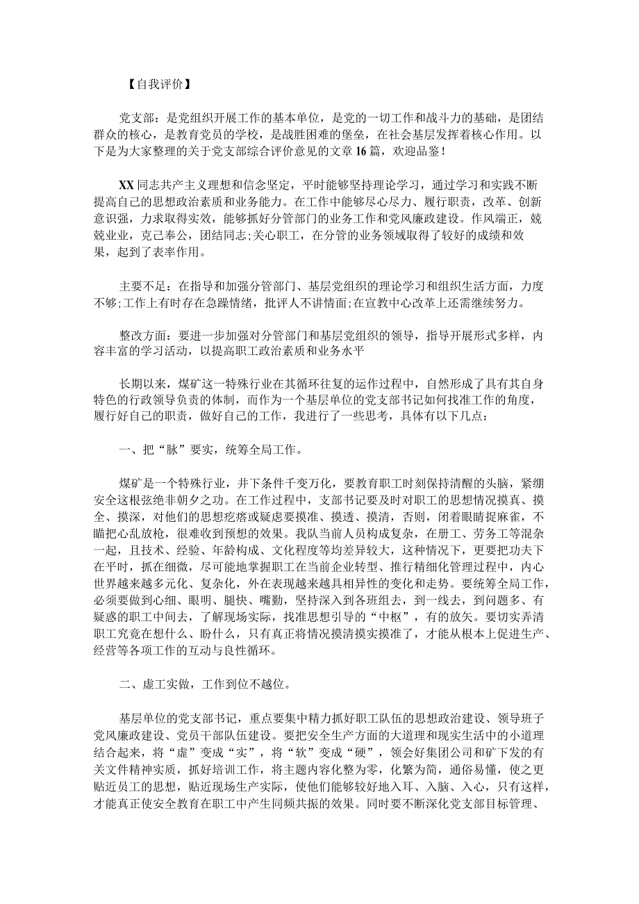 党支部综合评价意见1.docx_第1页