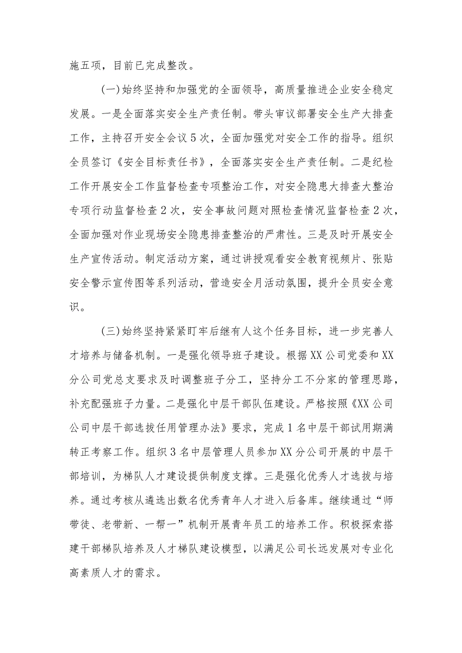 国企党支部2023年落实全面从严治党（党建）责任年中自查报告.docx_第2页