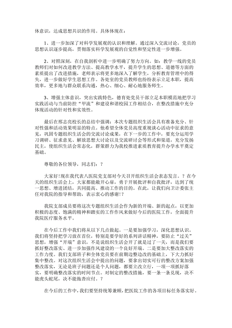 党支部书记在组织生活总结发言.docx_第2页