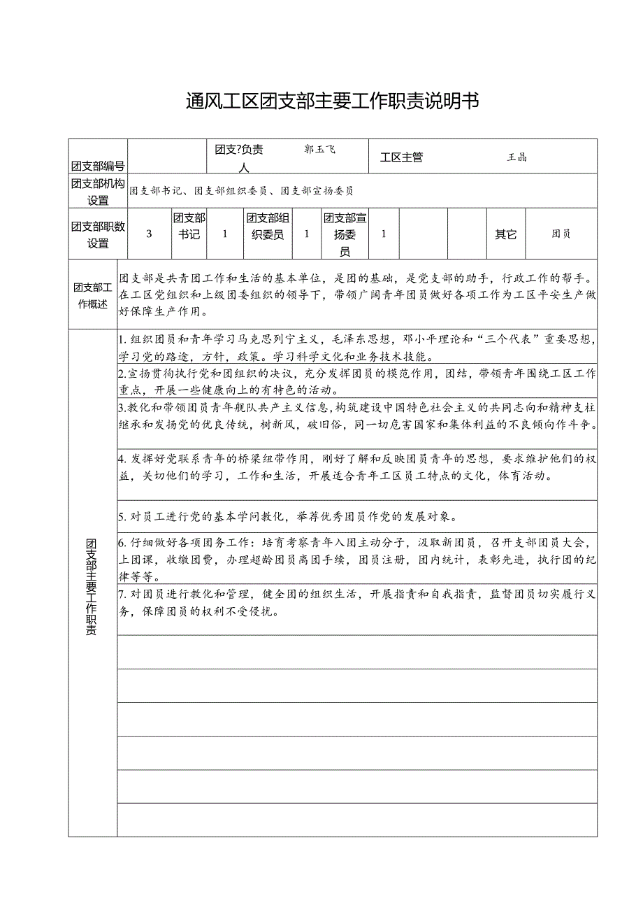 团支部的岗位职责与义务.docx_第1页